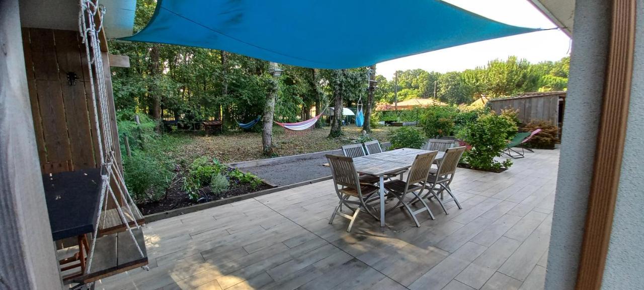 chambre d'hôtes RDC spa et petit-déjeuner en lisière de forêt Le Teich Exterior foto