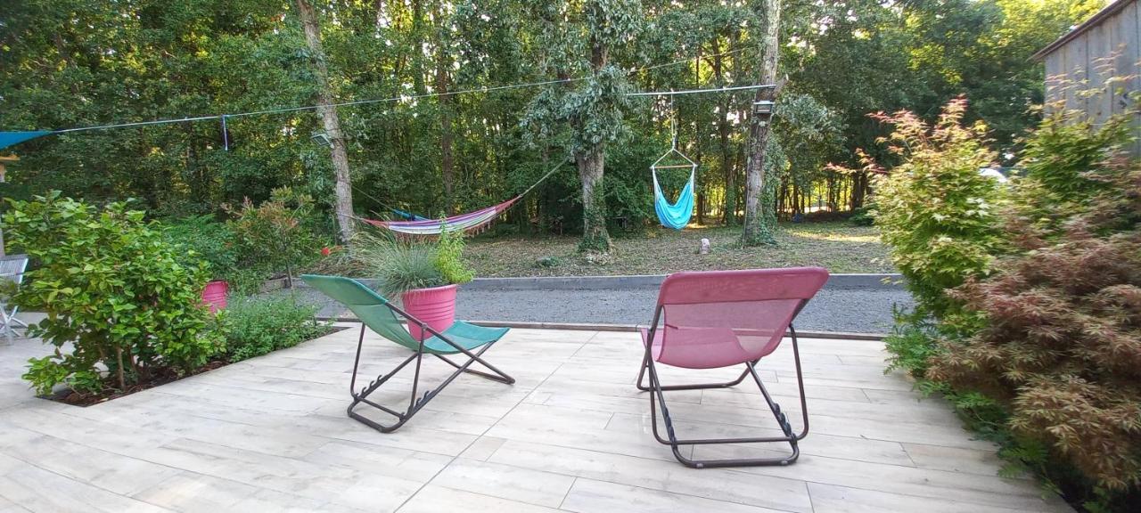 chambre d'hôtes RDC spa et petit-déjeuner en lisière de forêt Le Teich Exterior foto